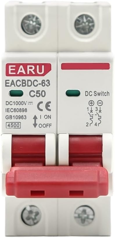 Breaker Interruptor DC EARU EACBDC-63 2P 63A 1000V