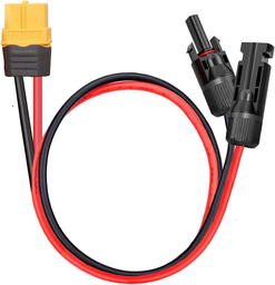 [CAB-ADPT-FV-XT60i-12AWG-EF-1M] Cable Adaptador Fotovoltaico XT60i 12AWG para Panel Solar a Estación EcoFlow 1Mt