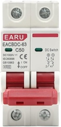 [BRK-DC-EAR-EACBDC63-2P-25A-1000V] Breaker Interruptor DC EARU EACBDC-63 2P 25A 1000V